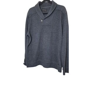 INC Men's Shawl Collar Gorpcore Fisherman Sweater L Gray